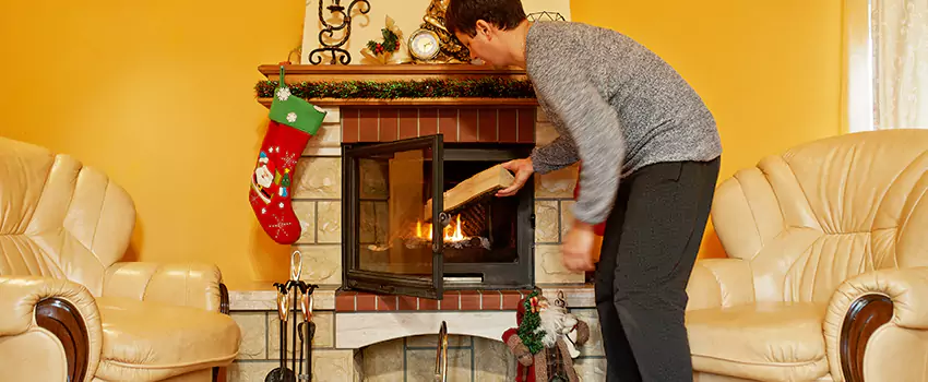 Rusted Metal Fireplace Restoration in Laguna Hills, California